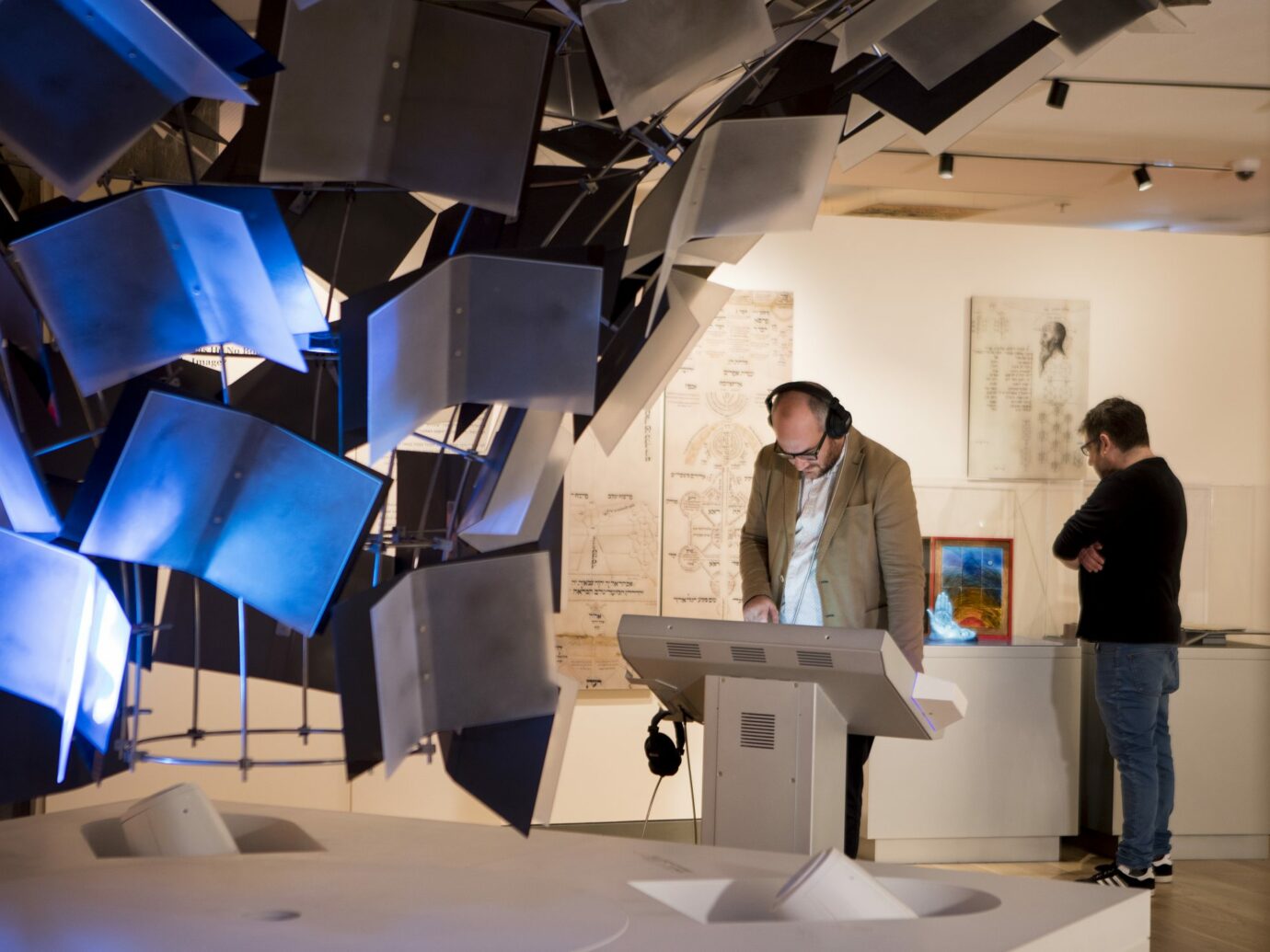 Man in front interactive podium